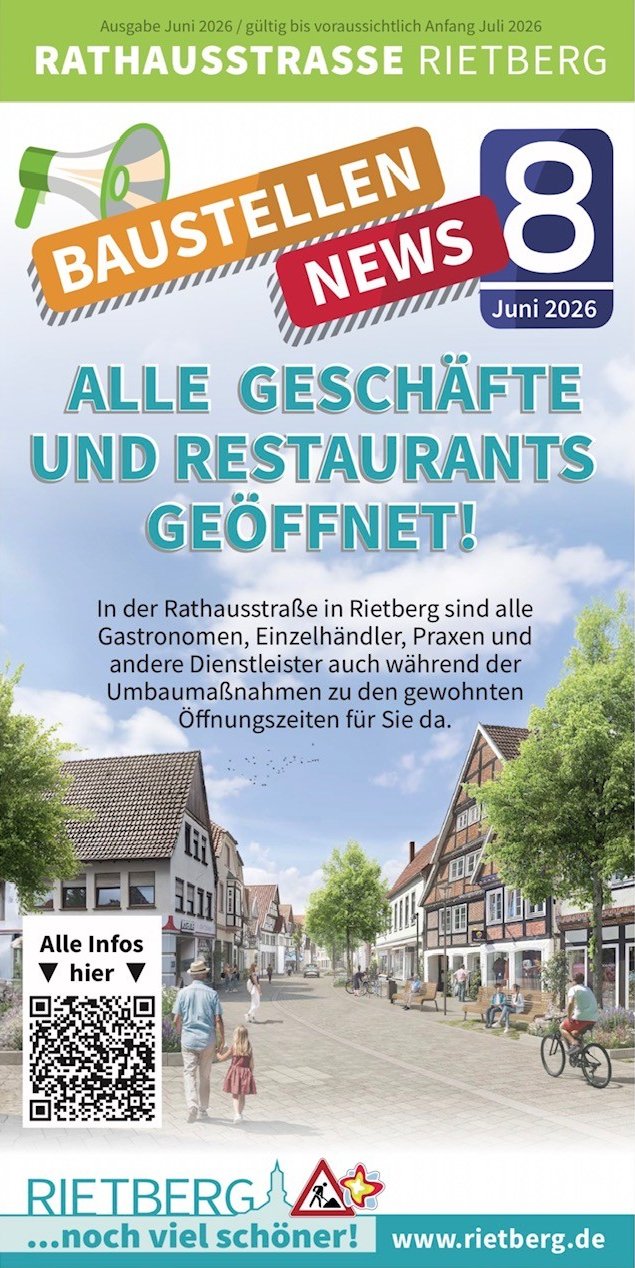 Deckblatt Flyer Baustellennews Nummer 8
