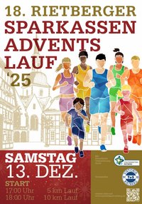 Plakat des Rietberger Sparkassen-Adventslaufs.