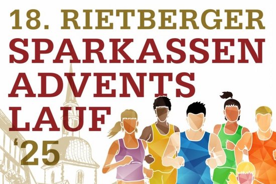 Plakat des Rietberger Sparkassen-Adventslaufs.