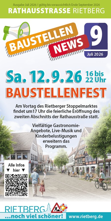 Deckblatt Flyer Baustellennews Nummer 8