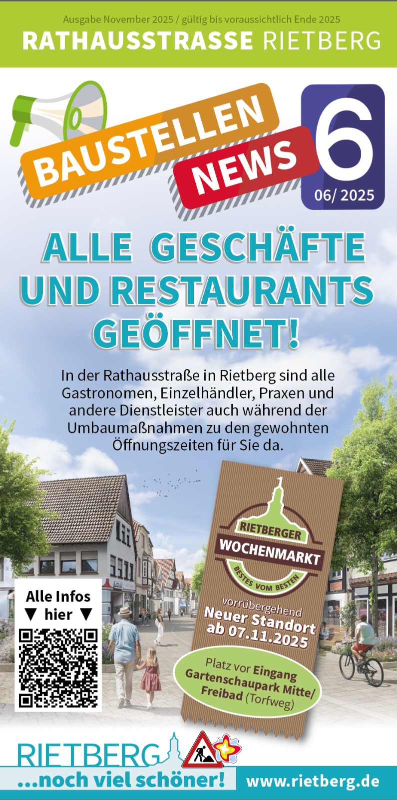 Deckblatt der Baustellennews Nummer 6.